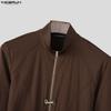 INCERUN Uomo Collo Stretto Manica Lunga Zipaderente Casual Base Top T-shirt Maglie Intime