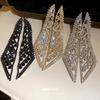 European and American Silver Needle Diamond Fringed Earrings Fashionable Exquisite Earrings Light Luxury High-end Earrings Design Sense Niche