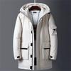 Jaqueta Parka Casual Longa com Capuz Masculina Outono Inverno Comprimento Médio Penas de Pato Branco Jaquetas Puffer Marca Masculina Espessa Quente Casaco Acolchoado