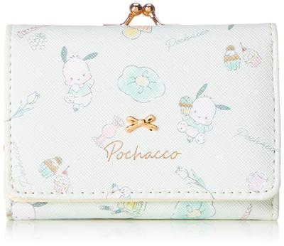 Aldi Sanrio Pochacco Wallet with W108 X H82 X D38mm Women's Tri-fold Clasp,