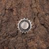 Selenite Stone Friendship Day Boho Eternity Crown Chakra Ring Jewelry 925 Silver RR-49-39