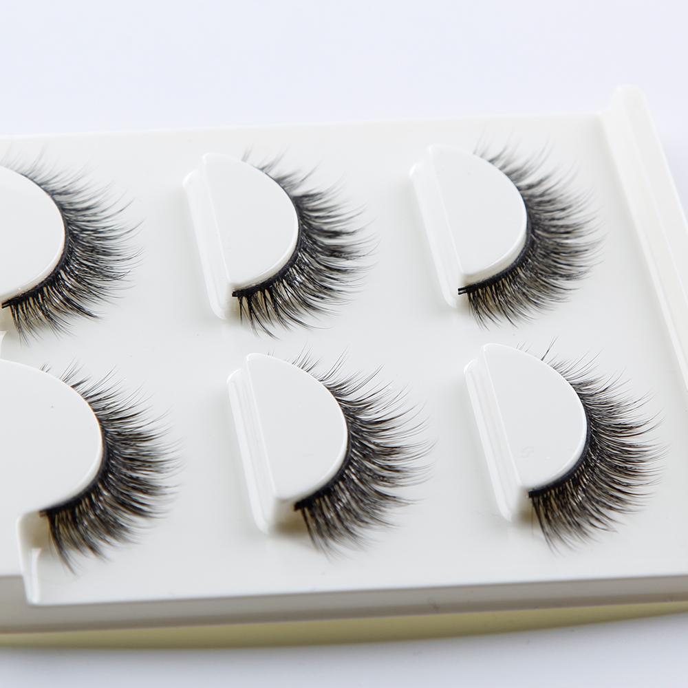 3Pairs Natural False Eyelashes 3D Mink Lashes Eyelash Extension Makeup False Lashes Kit