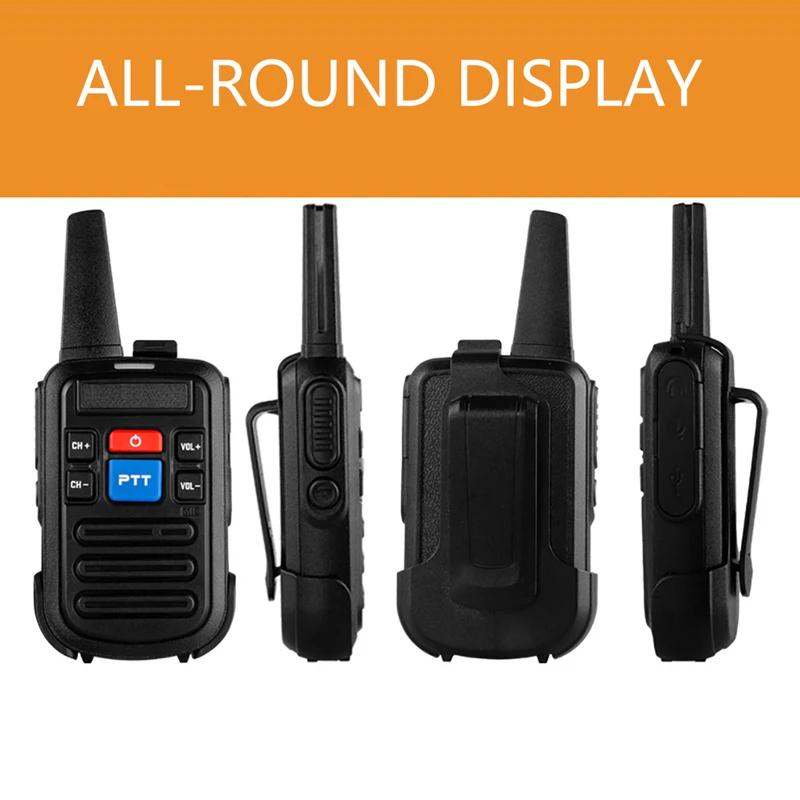 BF-C50 Mini-Funkgerät, UHF Dual-PTT 5W/Typ-C-Ladegerät, Kinderfunkgerät, Hochfrequenz-Transceiver 1500, 2 Sets