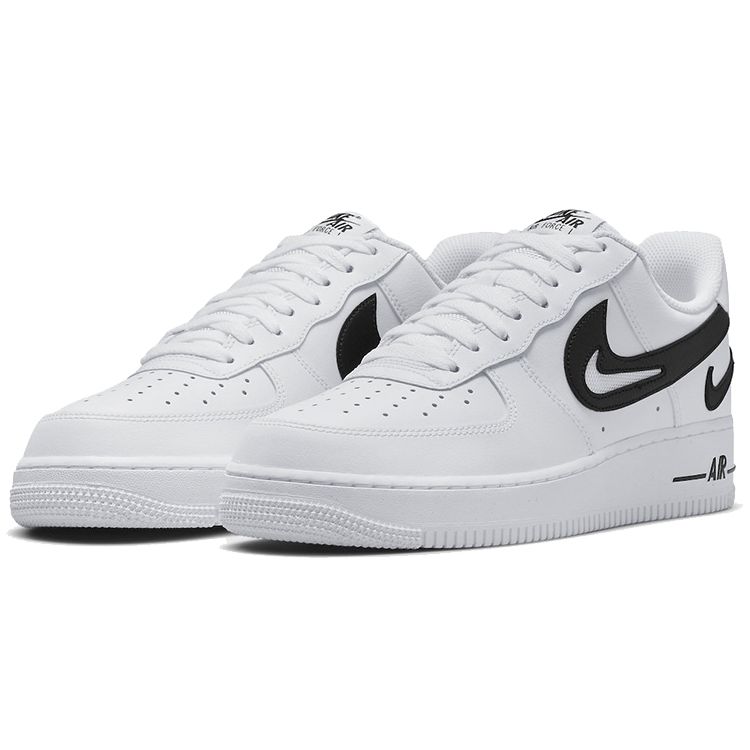 Nike Air Force 1 07 Cut Out Swoosh - White Black Men Sneakers DR0143-101