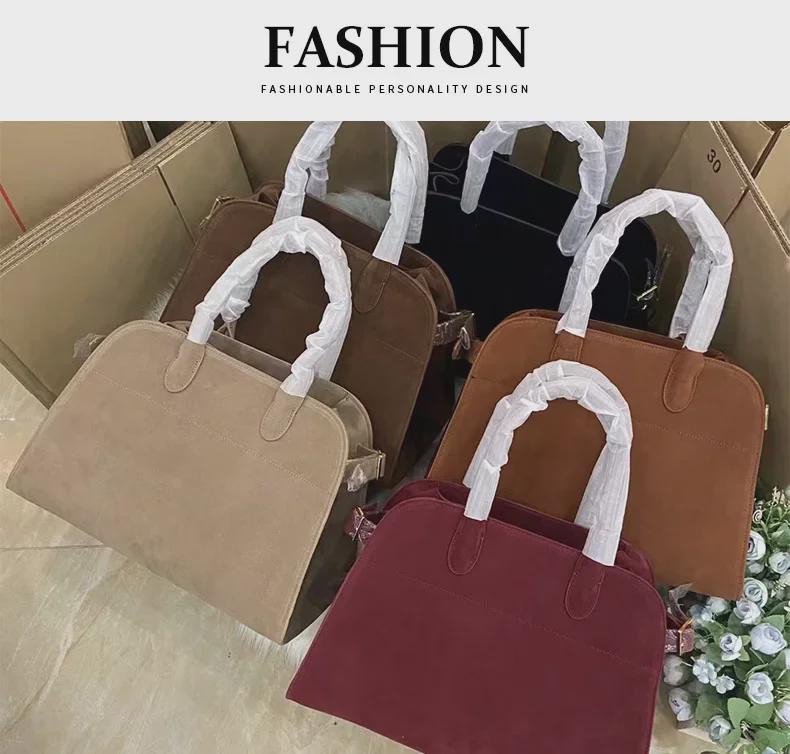 The Row – Margaux 15 – Tragetasche aus Wildleder im Retro-Look