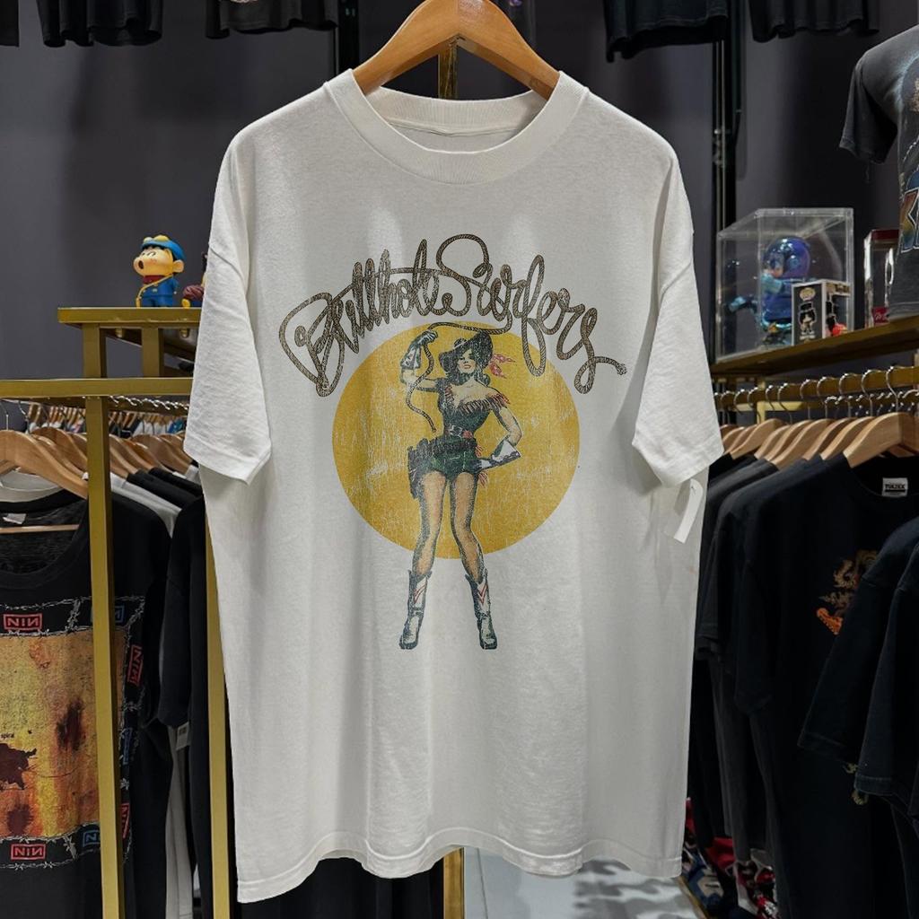 1988 Butthole Surfers Cowgirl Aged T-Shirt White S