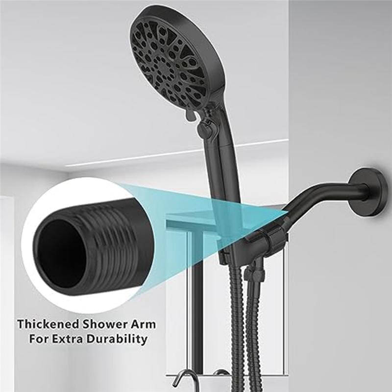 A44Z-Shower Arm, Wall Mount Replacement Shower Head Arm For Fixed Shower Head And Handheld Showerhead