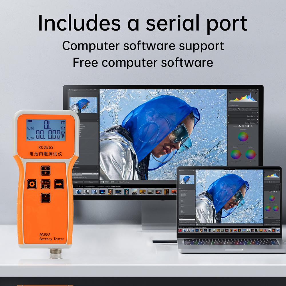 RC3563 18650 Battery Voltage Internal Resistance Tester High-precision Trithium Lithium Iron phosphate Battery Tester Type-C