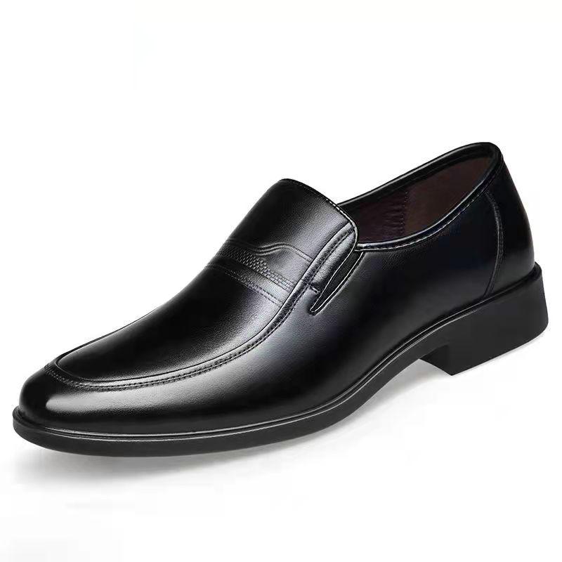 Lederschuhe neues Ein-Pedal-Business-Herrenhandgefertigt weichsohlige formelle Schuhe Britischer Stil vielseitige Lederschuhe