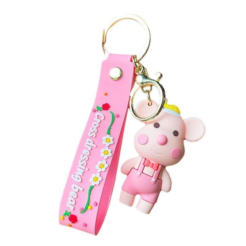 Trendy Transforming Bear Keychain Cute Pvc Bag Accessory Ideal For Gifts And Collectibles