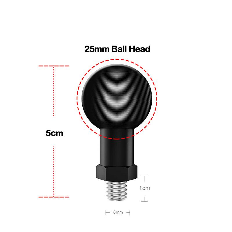 1 inch/ 25mm Ballhead Adapter to M10 M8 M10 Screw Mount for Gopro 10 Insta360 GO 3S Action Camera Phone Stand GPS Holder Bracket