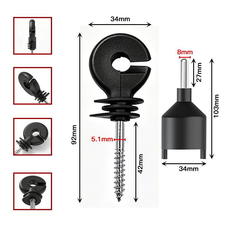 Self-Tapping Insulator Sleeve for Livestock Electronic Pulse Fence