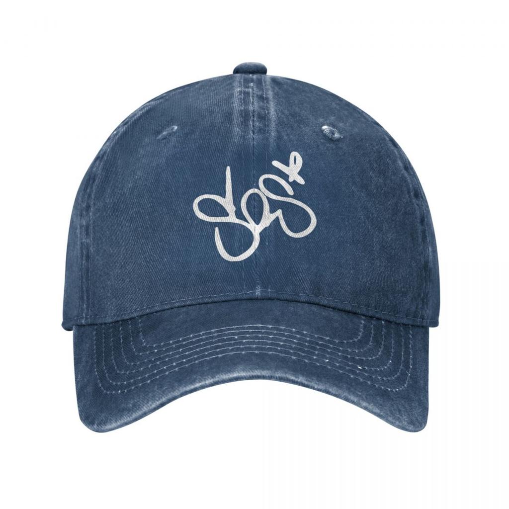 Praying Hands With Cross Embroidered Dad Hat - Vintage Cotton Adjustable Baseball Cap, Light Denim - View #4