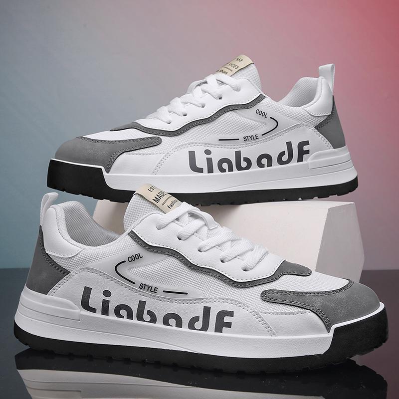 

Повседневная спортивная обувь, мужская универсальная износостойкая мужская обувь, модная мужская обувь для скейтбординга, кроссовки для отдыха 44 белый