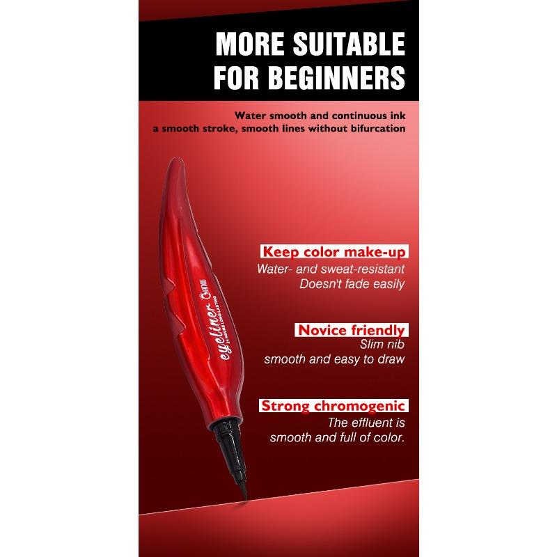 Qianxiu Fine Tip Black Liquid Eyeliner Smooth Long Lasting Smudge Proof