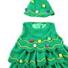 Creative Christmas Costume Outfit Xmas Tree Clothes Photo Props Halloween with Hat Children Cosplay
