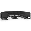 Day and Night - Day and Night 10-piece Garden Furniture Set with Black Pine Wood Cushions