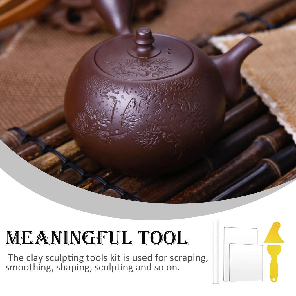 3 Pieces Clay Sculpting Kit Crafts Supplies Modeling Scraper Lightweight Decorating Pottery Tool Home Adults Professionals