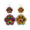 Light and Shadow Keychain Pendant Silicone Molds Cat Paw Holographic Earrings Mold DIY Ornaments Mould for Birthday Gift