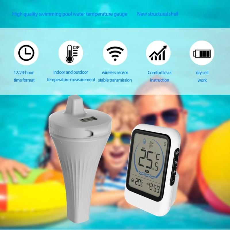Múltiplos Sensores Monitor de Temperatura da Água Sondas Flutuantes Display Digital Registro Alto Baixo para Piscinas Banheiras de Hidromassagem e Aquários