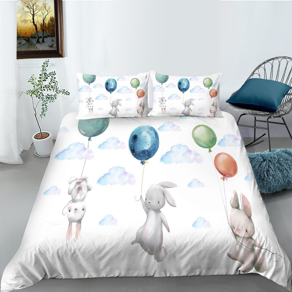 Cartoon Alpaca Digital Printing Bedding Two Or Three-Piece Set Polyester Can Be