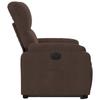 Electric Recliner Chair with Rising Function Brown Microfiber Fabric