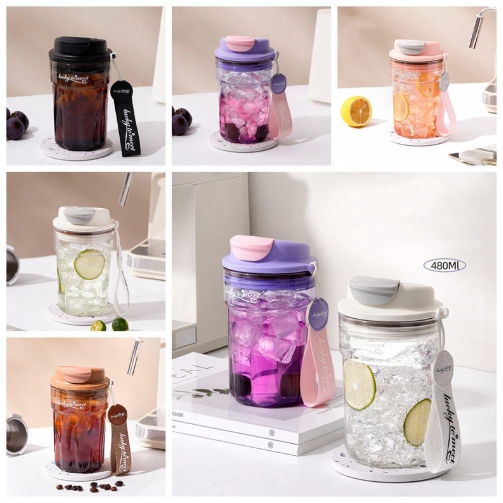 

Drinkware Sports Water Cup Handheld Straight Drinking Plastic Cup School Tour білий