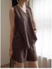 Women's Summer Slimming Sleeveless Vest & Shorts Two-Piece Set
