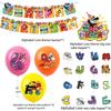 Alphabet Lore-Themed Birthday Party Decorations: Balloon Banner and Cake Topper Set