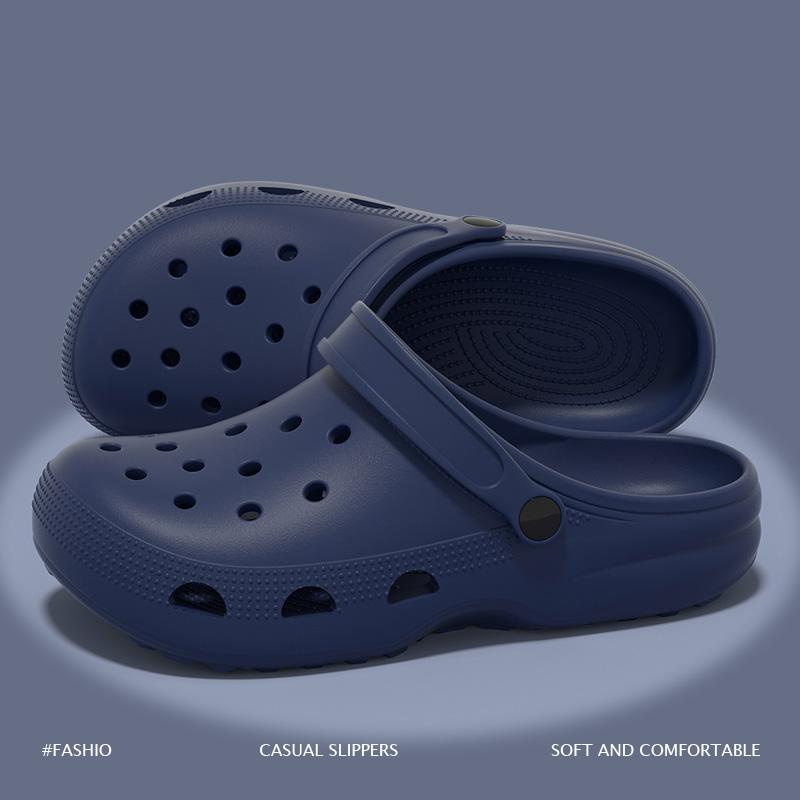 Dámské dřeváky 2024 Nový přírůstek Sandály na silné platformě Pohodlné sandály na klínku Děrované sandály Pár plážových pantoflí Ležérní nazouvací boty