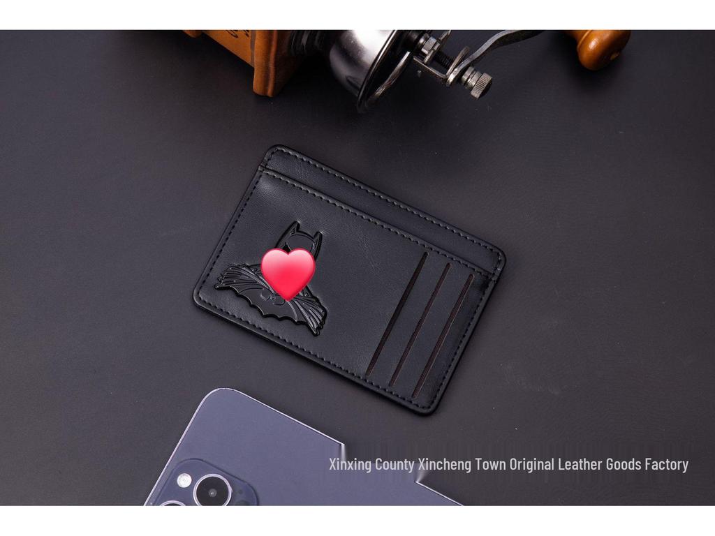 Retro Multifunkční Kovový 3D Držák na Karty Marvel Batman Neformální Pánská Peněženka