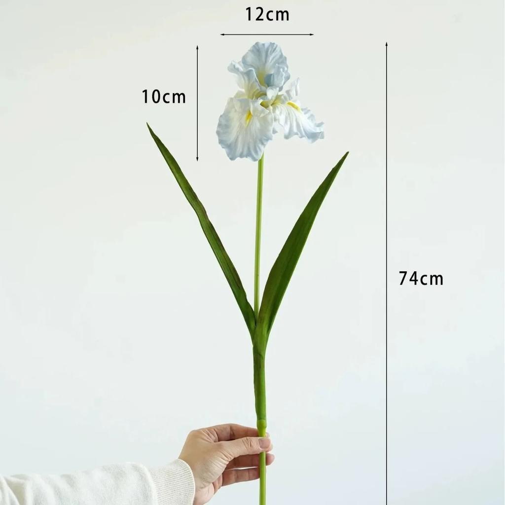 1pc Purple Artifical Iris Flower PU Elegance for Home Decor Room Wedding Party Realistic Dining Table Floral Arrangements Spring