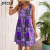 Fashion Summer Spring U-Neck Sleeveless Casual Dresses