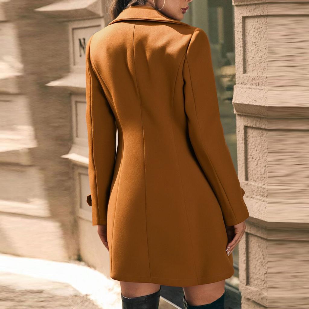 Dámský módní kardigan Jednobarevný kardigan s dlouhým rukávem