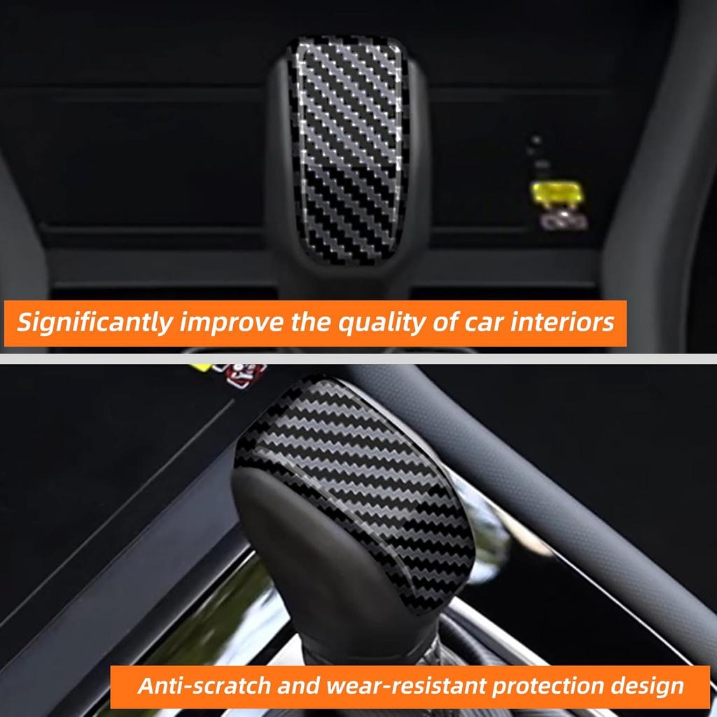 for 2025 Subaru Forester Gear Shift Panel Frame Cover, ABS Carbon Fiber Style Car Gear Shift Knob Cover Center Console Deco Cover Trim