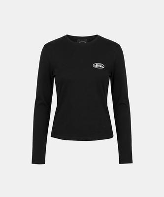BADBLOOD Mystic Print Fitted Long Sleeve T-Shirt - Black