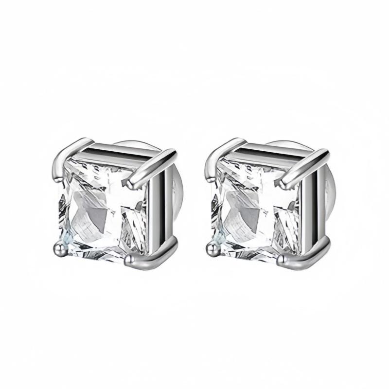European and American Zircon Non-Piercing Ear Clips and Stud Earrings Set