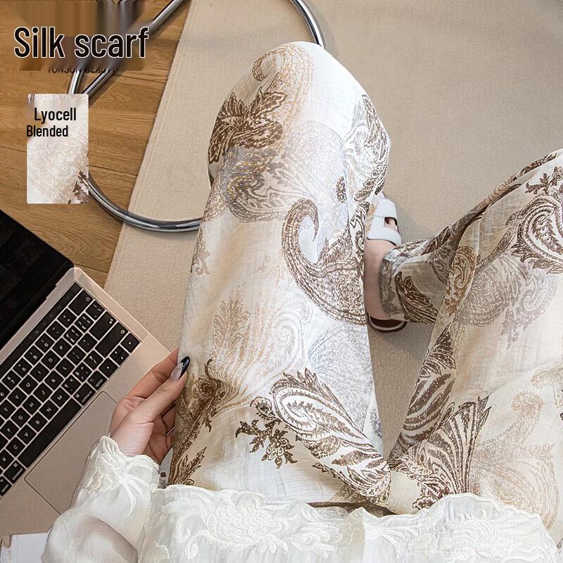 Sibaishe Women s High-Waist Linen Blend Wide-Leg Trousers L