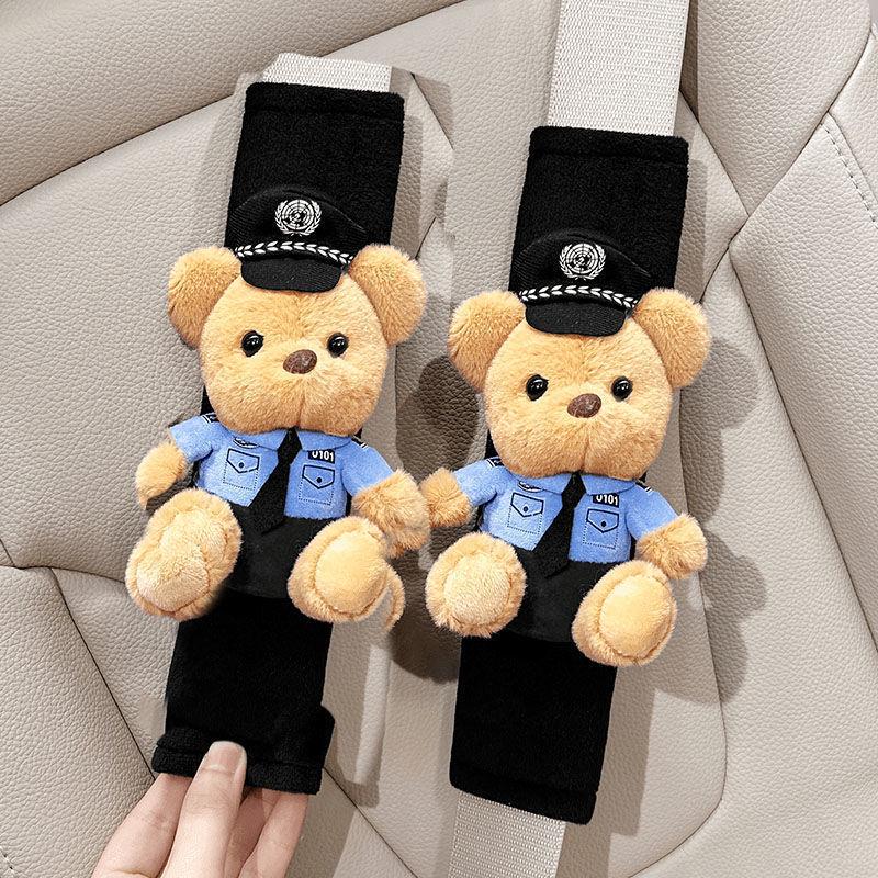 Cartoon Bear Plush Seat Belt Shoulder Pad