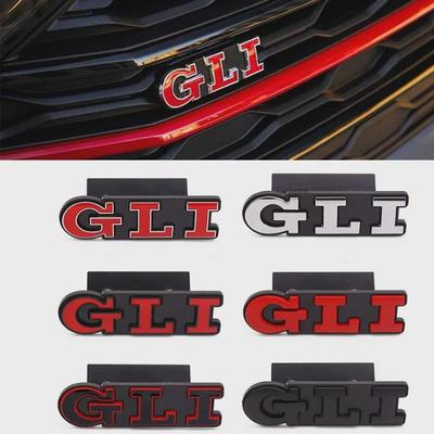 3D metalowy samochód litery tylny bagażnik przedni Grill GLI Logo odznaka do gry w golfa Bora VW Jetta MK4 MK5 MK6 MK7 GLI naklejka z logo akcesoria