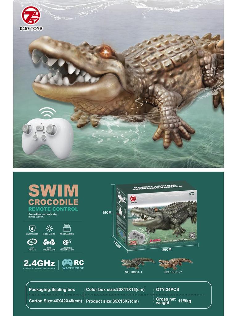 2.4G Remote Control Electric Shark Toy - Wireless Charging Water Toy for Kids