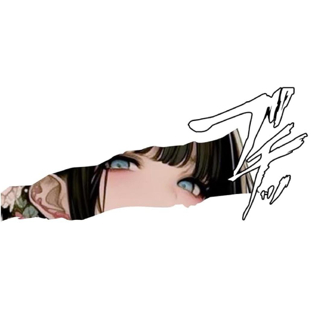 5.1" Anime Samurai Girl Sticker Decal for Windshield Bumper Car Body Waterproof Decoration