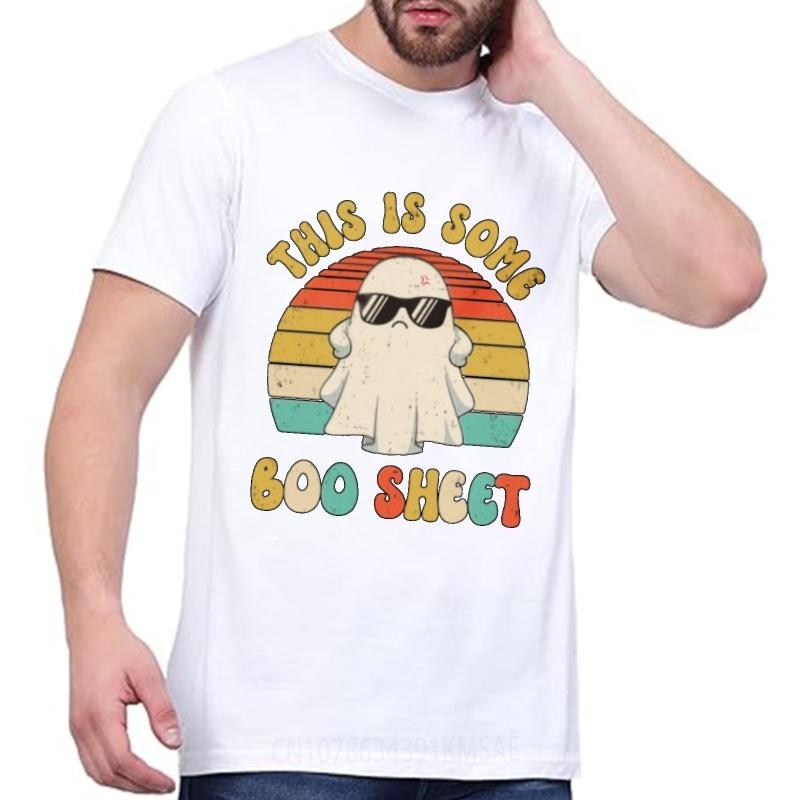 Summer Top Relaxed Fit For Man Fashionable T Shirt Black This Is Some Boo Sheet Ghost With Sunglasses Classic Men Top Tees