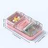 1PCS Pill Organizer with Cutter Crusher,Travel Medicine Pill Organizer for Pocket Purse To Hold Vitamins Medication Supplements