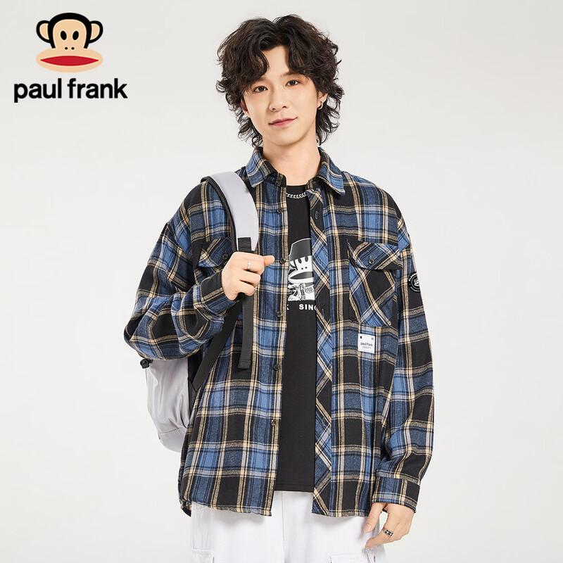 

paul frank Мужская повседневная клетчатая рубашка с длинным рукавом 3XL