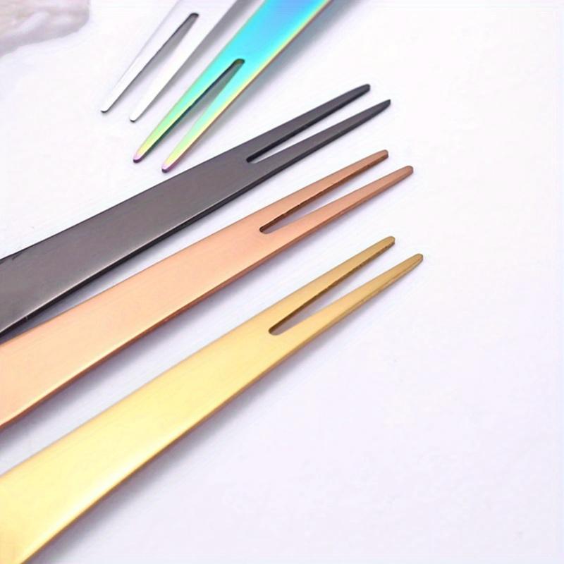 4 Pcs/Lot Dessert Fork Spoon Stainless Steel Cake Dessert Forks for Cake Salad Kitchen Bento Food Accessories