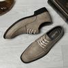 Fashion Luxury men's leather shoes High quality and comfortable gentleman style Leisure business or work plus size Flat dery shoes