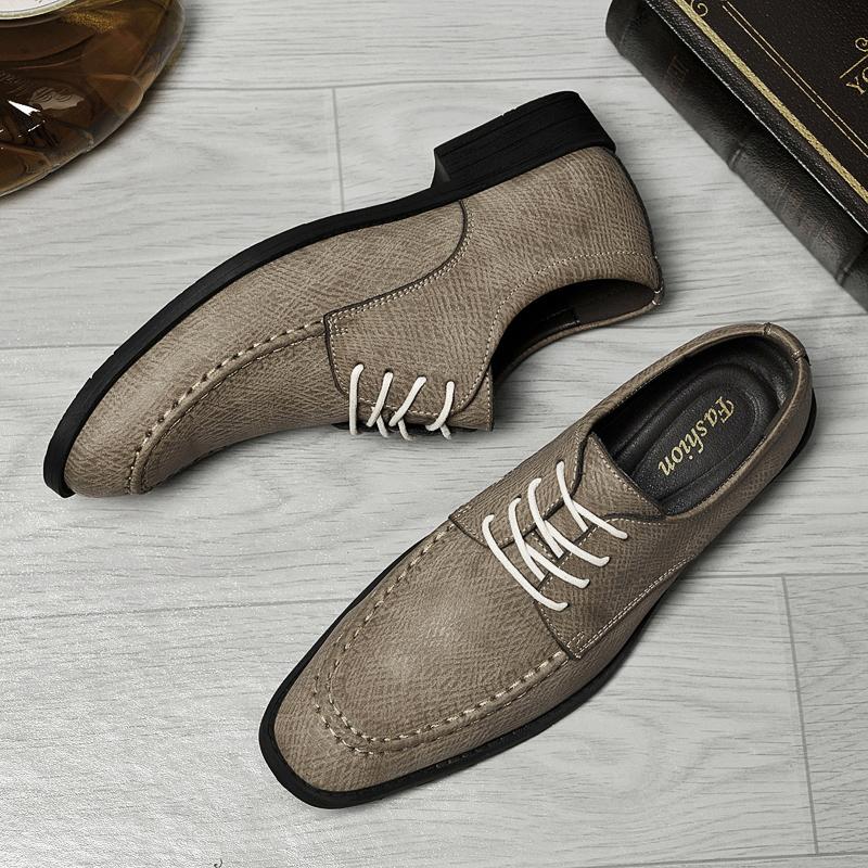 Fashion Luxury men's leather shoes High quality and comfortable gentleman style Leisure business or work plus size Flat dery shoes