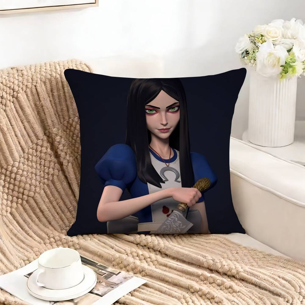 

Jogo AAlice MMadness ReturnsAMRES Square DoubleSided printed Pillow Case Bedroom Bedside Pillow Sofa Cushion Cover 30X30cm