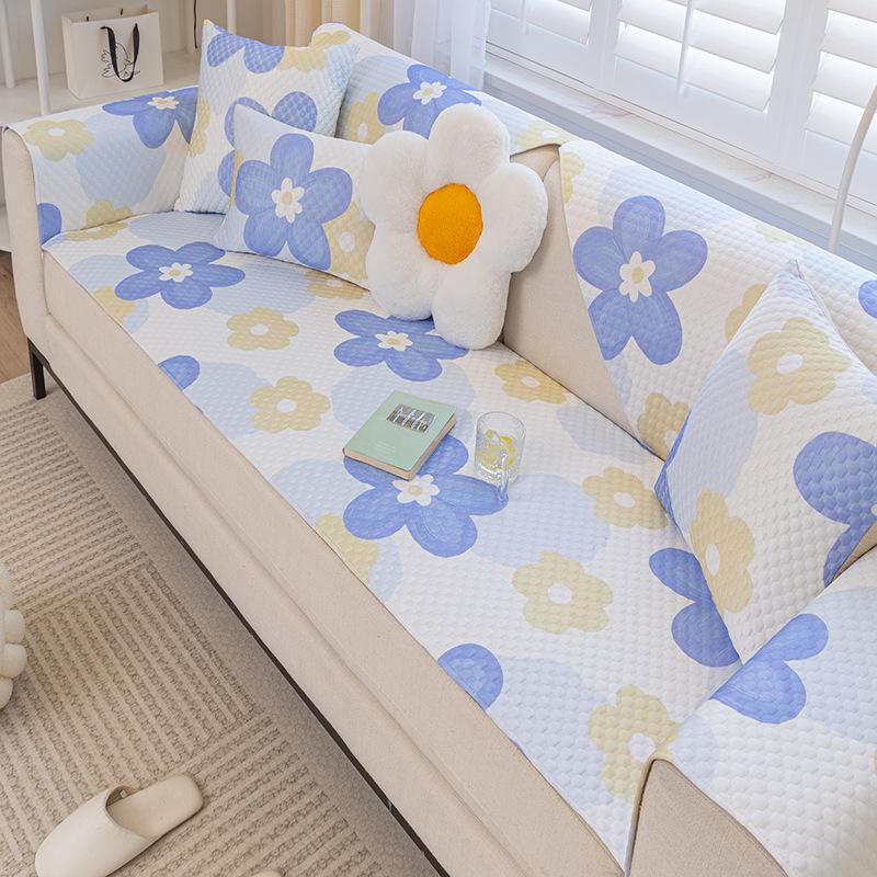 Black Technology Ice Silk Sofa Cushion Summer Summer Simple Modern Summer Mat Seat Cushion Non-Slip Sofa Cover Cover Cloth